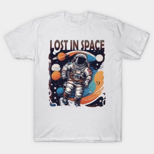 lost in space (flying astronaut) T-Shirt